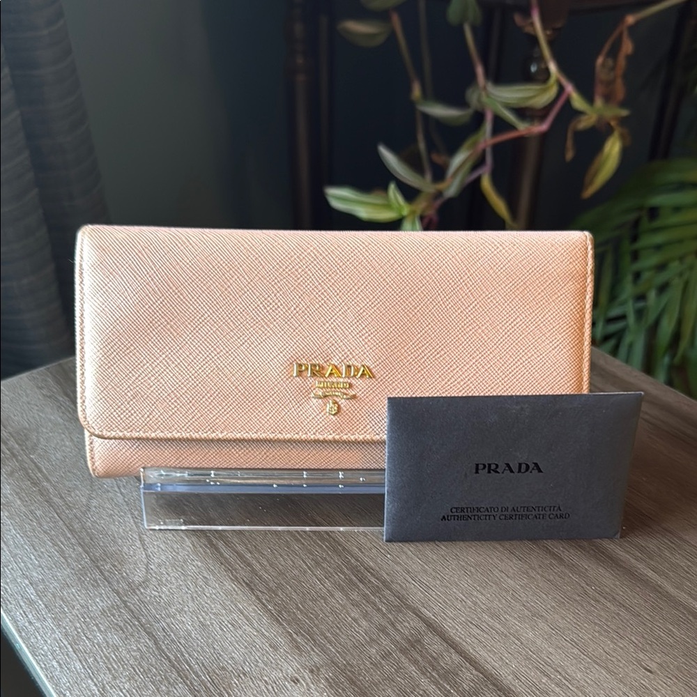 Authentic Prada Women's Pink Leather Wallet
